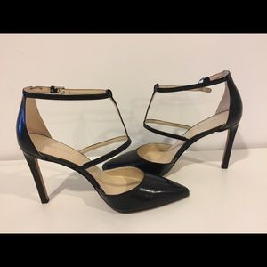 NIB Nine West Tornaydo black leather heels